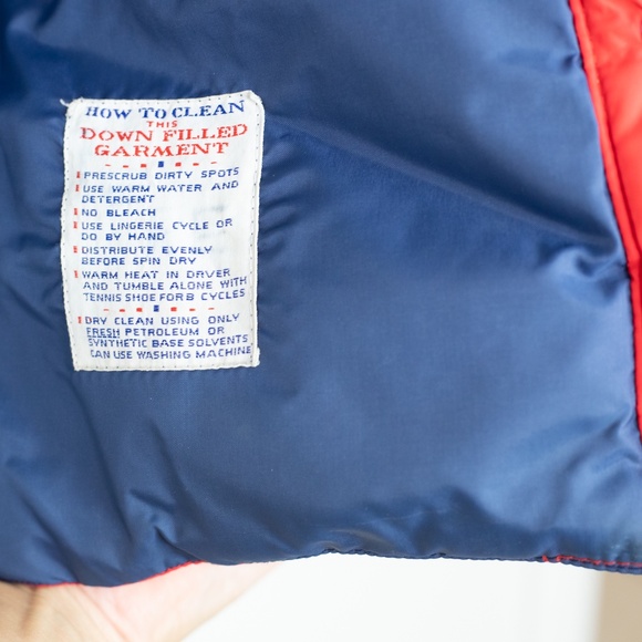 Vintage 70s Antler Rainbow Stripe Down Puffer Vest Size M - Picture 12 of 16